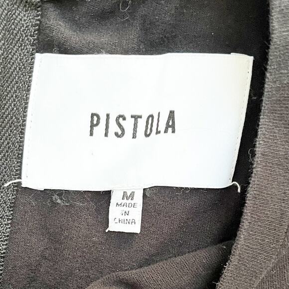 PISTOLA Rosie Black Jumpsuit Sz M Cotton Sleeveless Utility Grunge Minimalist - Picture 4 of 9